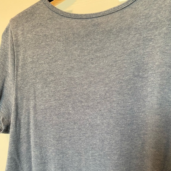 LULAROE Solid Slate Blue Sweater Feel Classic T L - Picture 7 of 8